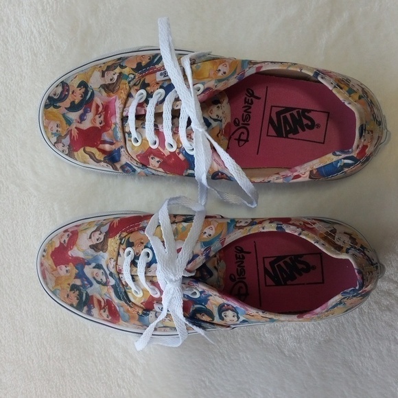 Vans × Disney Rare Authentic Multi Disney Princess Print Shoes Unisex - Picture 5 of 14